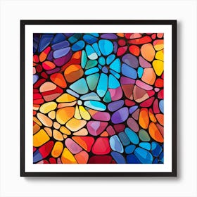 Stained Glass Background 6 Art Print