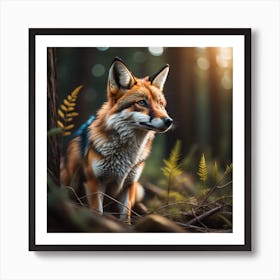 Red Fox In The Forest Art Print