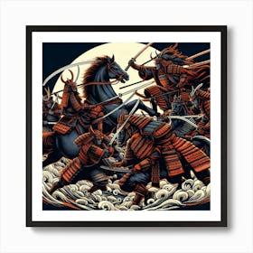 Samurai Battle Art Print