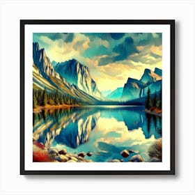 Calm Cascades 1 Art Print