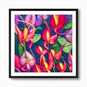 Anthurium Flowers 14 Art Print