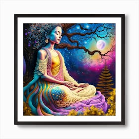 Buddha meditation #4 Art Print