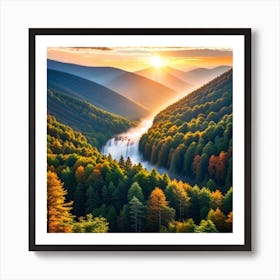 Sunrise In The Mountains Poster