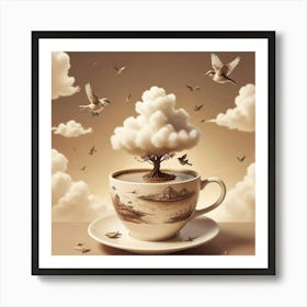 Tree In A Cup 2 Art Print