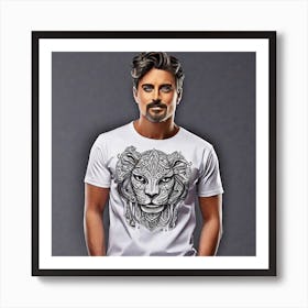 Lion T-Shirt Art Print