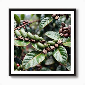 Coffee Beans On A Tree 5 Art Print