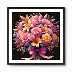 Bouquet Of Flowers 16 Art Print