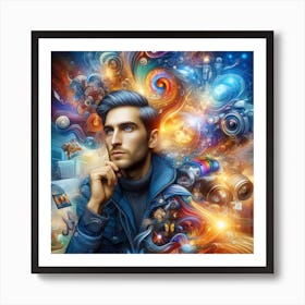 Psychedelic Man 1 Art Print