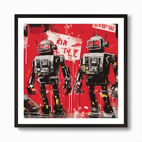 Robots 2 Art Print