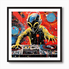 Alien Dj Art Print