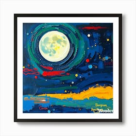 Moon And Stars 17 Art Print