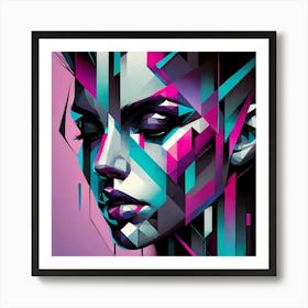 Contemporary Portrait Of A Woman Painting Art Print