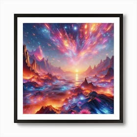 Space Landscape Art Print