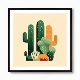 Cactus Illustration 6 Art Print