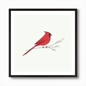 Cardinal Bird Art Print