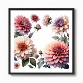 Dahlias 2 Art Print