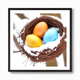 Easter Eggs In A Nest 2 Art Print