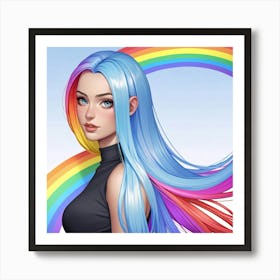 Rainbow Girl Art Print