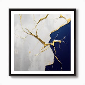 Kintsugi Wall Art - Japanese Wall Art - Kintsugi Painting - Japanese Wall Art Gift - Kintsugi Meaning of Life Art Print