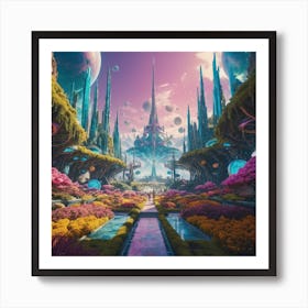 Space Zen Garden Art Print