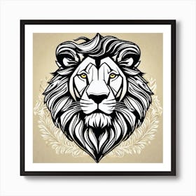 Lion Head 35 Art Print