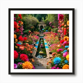 Garden Of Flowers Art Print