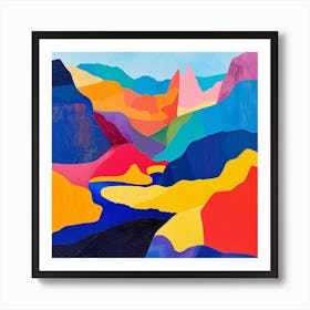 Abstract Travel Collection Patagonia Argentina Chile 3 Art Print