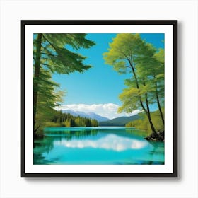 Blue Lake 9 Art Print