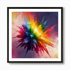 Abstract Colorful Explosion Art Print