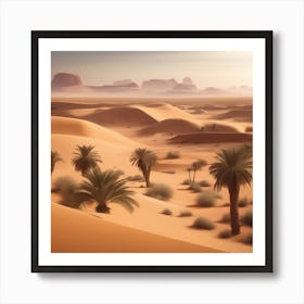 Sahara Countryside Peaceful Landscape Trending On Artstation Sharp Focus Studio Photo Intricate (22) Art Print