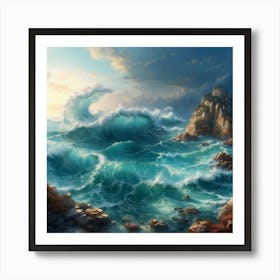 Ocean - Ocean Stock Videos & Royalty-Free Footage 1 Art Print