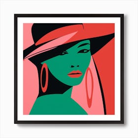 Woman In A Hat 7 Art Print