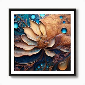 Abstract Flower Painting 2 Art Print