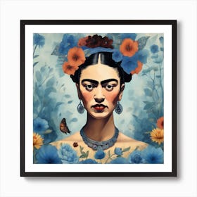 A Captivating Frida Kahloinspired Flora Art Print