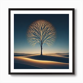 Tree In The Desert Art Print