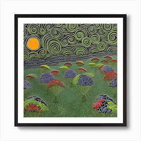 Night In The Garden Art Print