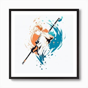 Samurai Warrior - Bo Staff - Wushu - Martial Arts 24 Art Print