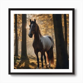 Horse In Woods 1 Art Print