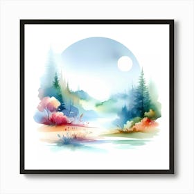 Watercolor Landscape 18 Art Print