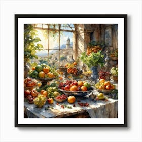 Fruit Table Art Print