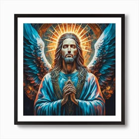 Jesus Praying Art Print