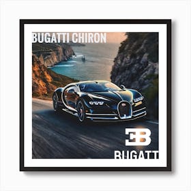 Bugatti Chiron all black edition Art Print