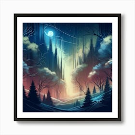 Moonlit Magic 5 Art Print