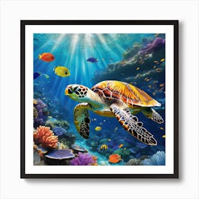 Sea Turtle Art Print