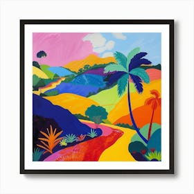 Abstract Travel Collection Brazil 3 Art Print