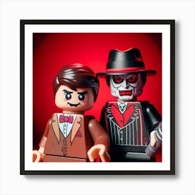 Ventriloquist and Scarface from the Batman 2 Art Print