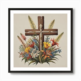 Easter Cross Art Print