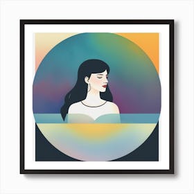 Woman In The Water Art Print