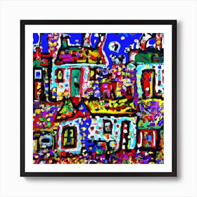 Houses In The Sky Art Print