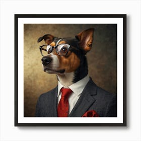 Chic Dog Art Print